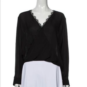 L'Agence Silk Blouse - Black